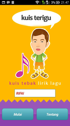 Kuis Terigu Tebak Lirik Lagu