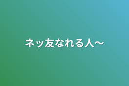 ネッ友なれる人〜