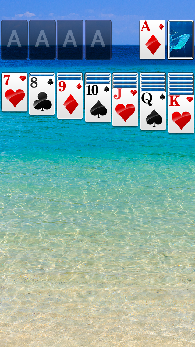 Solitaire Tropical Sea Theme Screen 1
