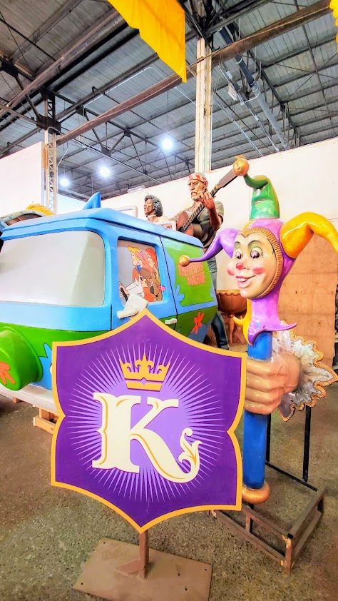 Things to do in New Orleans: Visiting Mardi Gras World. Family friendly, free shuttles can take you here, and a visit will take you 1 - 1.5 hours with multiple float and prop photo ops as well as learning about Mardi Gras