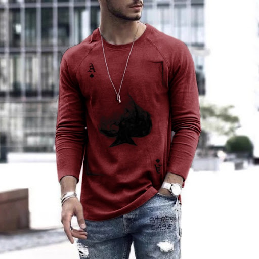 Title 3, Mens Spring Long-Sleeve Loose Autumn T-Shirts