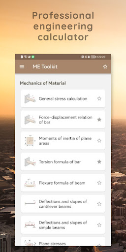 Screenshot Mechanical Engineering Toolkit