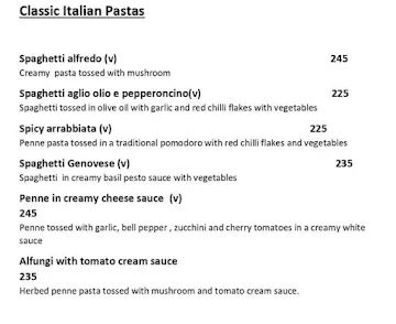 Margherita House menu 