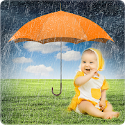 Rainy Photo Frames - Monsoon Rain on dppic effect  Icon