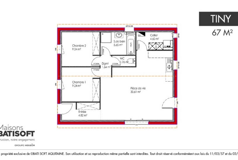  Vente Terrain + Maison - Terrain : 329m² - Maison : 67m² à La Teste-de-Buch (33260) 