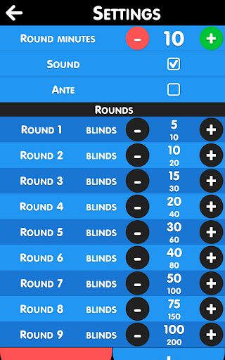 Screenshot Easy Blinds - Poker Timer