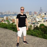 cihou fort with 85 sky tower in the background in Kaohsiung, Taiwan 