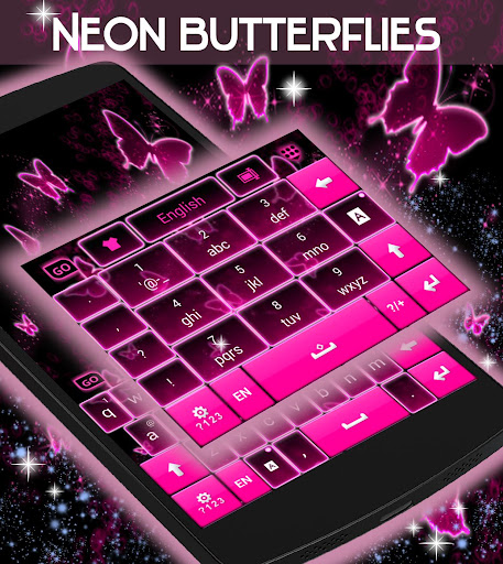 免費下載個人化APP|Neon Butterflies Keyboard app開箱文|APP開箱王