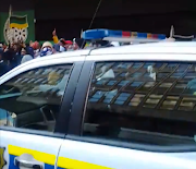 Police arrived at Luthuli House when ANC members from the North West staged a protest outside the building in Johannesburg on Friday.