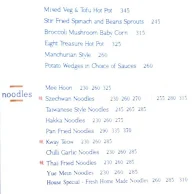 The Cascade Restaurant menu 1