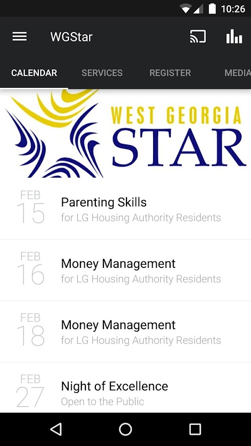 Android application West Georgia Star screenshort