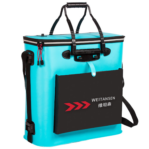 Title 1, Foldable Live Fish Bucket Keeps Your Catch Fres...