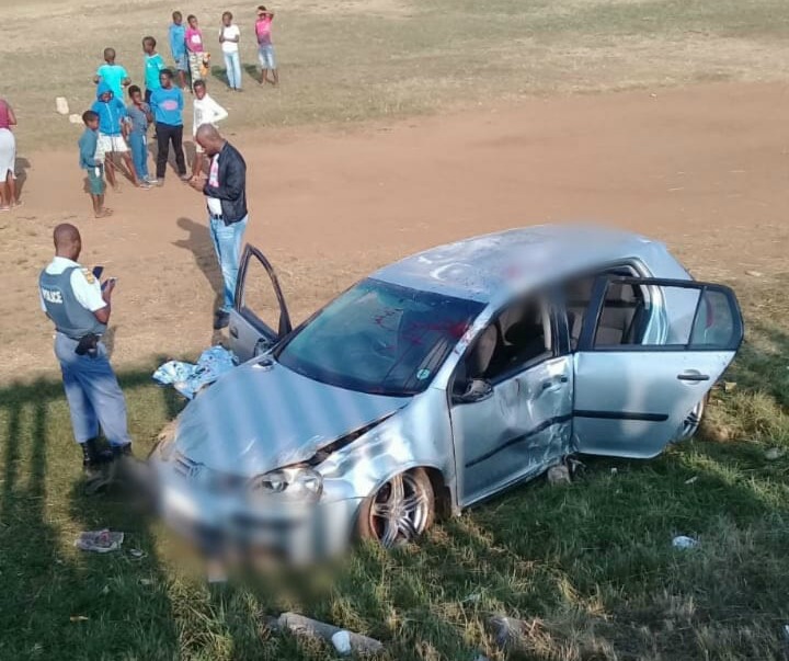 The scene of the accident which occurred outside Durban on Saturday