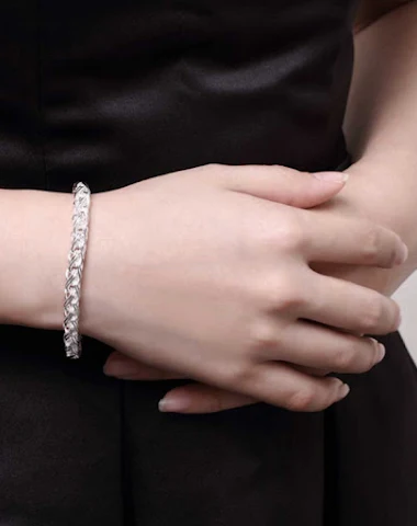 Nuovo Bracciale Donna Argentato a S - 0