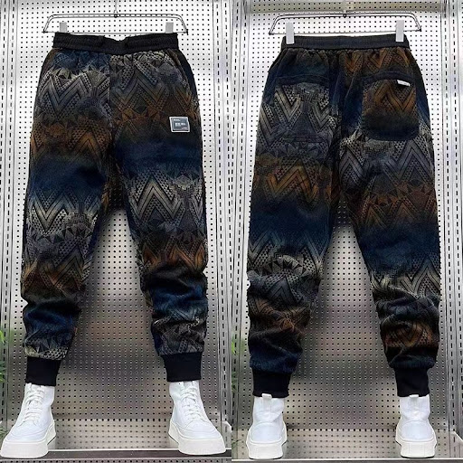 Title 1, Mens Harem Pants with Personalized Retro Print...