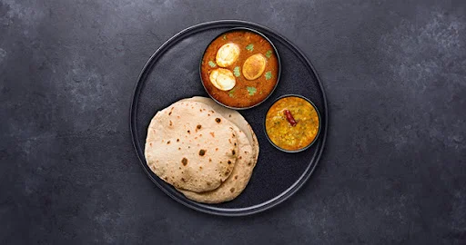 Egg Curry - Phulka Thali