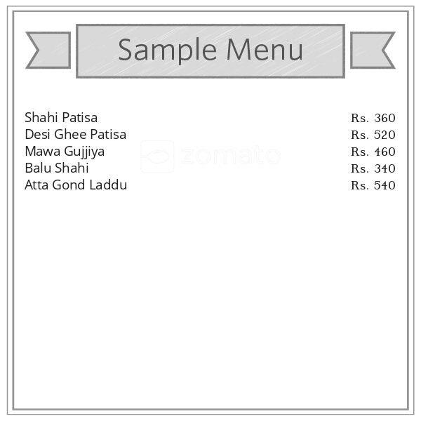 Bengali Sweets House menu 