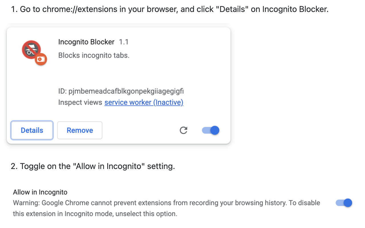 Incognito Blocker Preview image 0