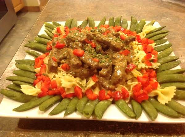 Beef Stroganoff N Irish Beer & Farfalle Pasta_image