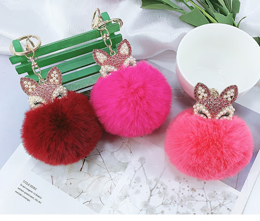 Title 3, Sleutelhanger met legering parel strass vossenb...