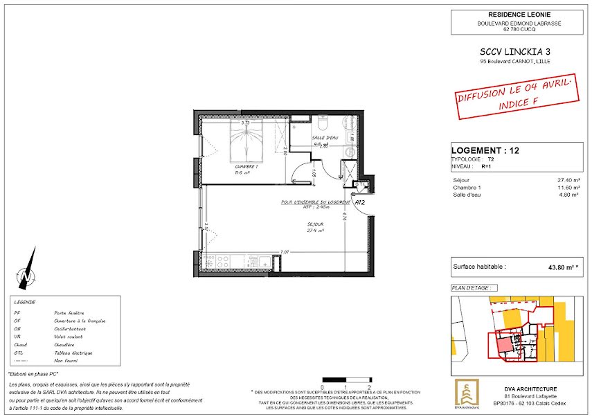 Vente appartement 2 pièces 43.8 m² à Stella (62780), 207 000 €