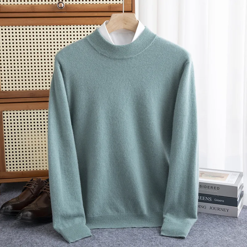 Men's Half-Collar Wool Sweater Ultimate warmth and style combined. Perfect for cold weather, offering comfort and a soph