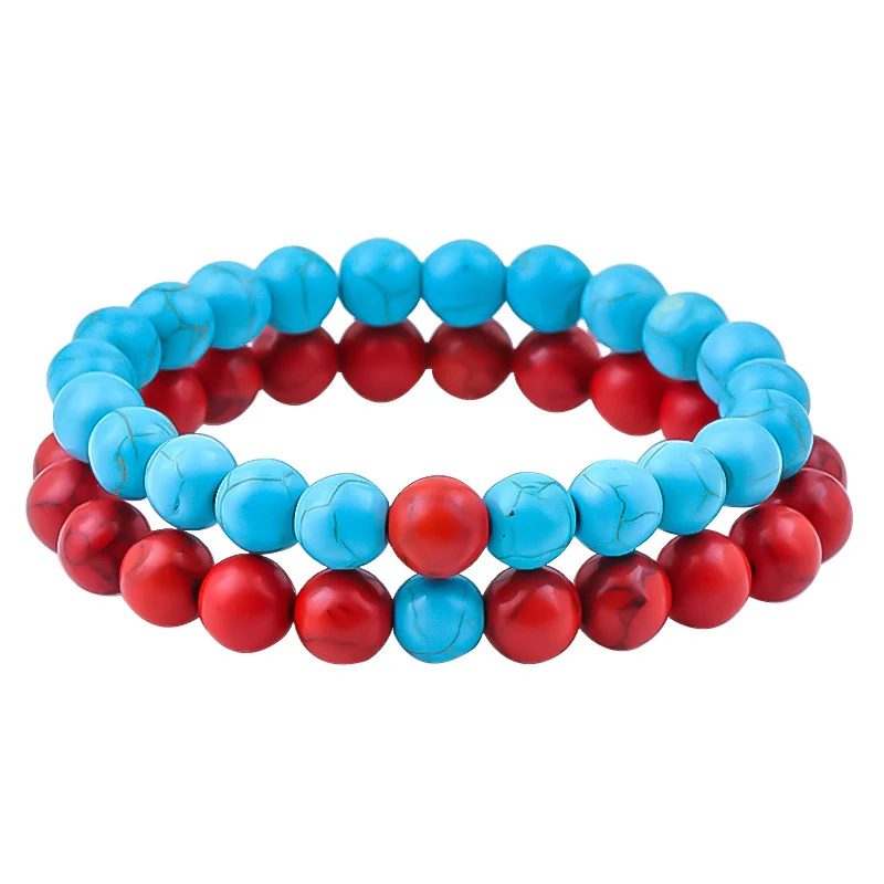 Men's Women's Natural Stone Bead Bracelet Frosted Stone Unisex Jewelry Fashion Accessory for Relaxation and Style