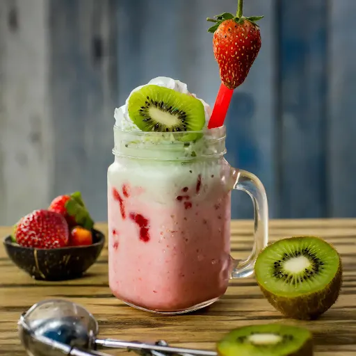 Strawberry Kiwi Shake [450 Ml, 1 Mason Jar]