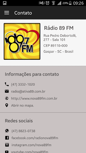 Rádio 89 FM Gaspar