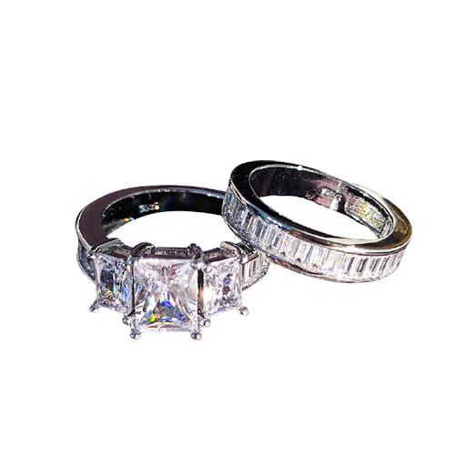 Title 4, Zircon electroplated fashion ring with personal...