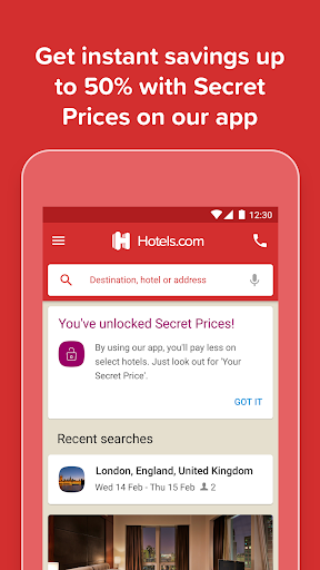 Hotels.com: Book Hotel Rooms & Find Vacation Deals  screenshots 1