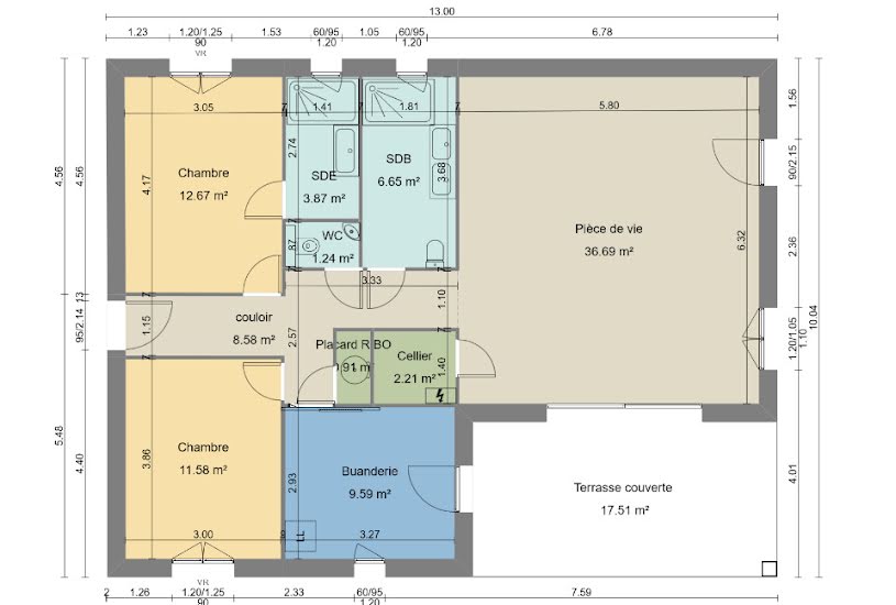  Vente Terrain + Maison - Terrain : 642m² - Maison : 95m² à Le Thoronet (83340) 