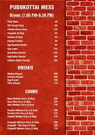 Pudukottai Mess menu 2