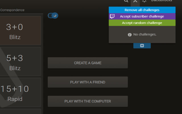 Lichess Random Challenge chrome extension
