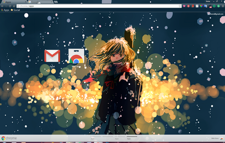 1680x1050 - cute anime girl & snow ♥ chrome extension