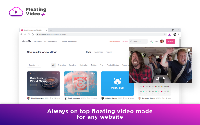 Floating video plus