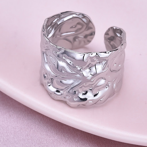 Title 12, Stainless Steel Fashion Irregular Ring for Wome...