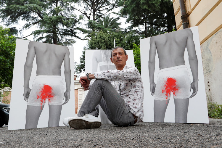 Francesco Zanardi, 51, a victim of church sexual abuse, and founder and president of Rete l'Abuso (The Abuse Network), poses for a photograph after holding a flash mob outside the Vatican embassy to Italy, calling for an investigation into sexual abuse in the Italian Catholic Church, in Rome, Italy, May 27, 2022.