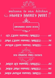 Sagar's Foodies Point menu 2