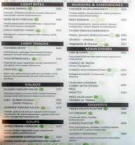 The Lounge menu 1