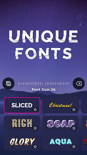 Screenshot Add text on photo Fonts