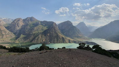 Rewarding view to Iskanderkul on our way back from Hissar range hike