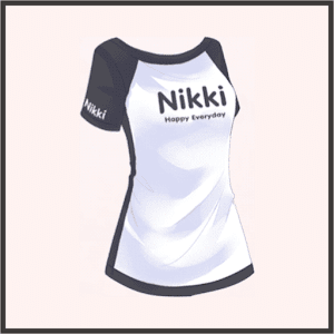 NIKKIのTシャツ（黒）