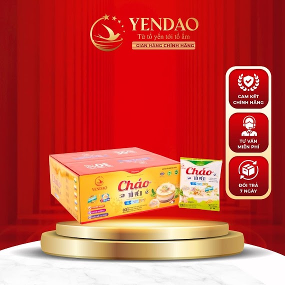 Cháo Tổ Yến Chay Yến Đảo Thơm Ngon Dinh Dưỡng Cung Cấp Canxi Thùng 30 Gói