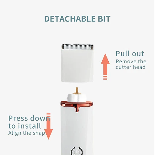 4-in-1 Pet Hair Trimmer with 4 Blades Grooming Clipper Nail Grinder Paw Shaver Low Noise Durable Pet Trimmer