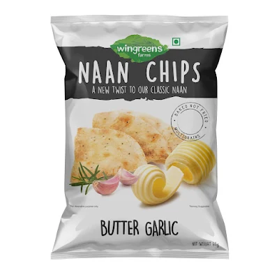 Wingreens Naan Chips Butter Garlic 60 Gm