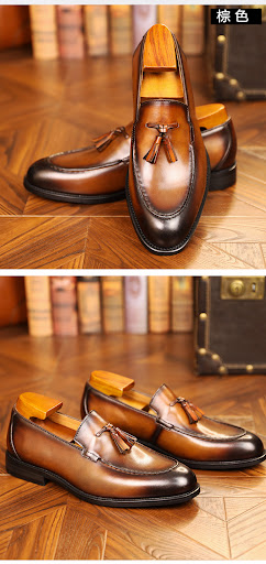 Title 3, Mens Tassel Loafers British High-end Shoes Exp...