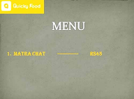 Quicky Food menu 1