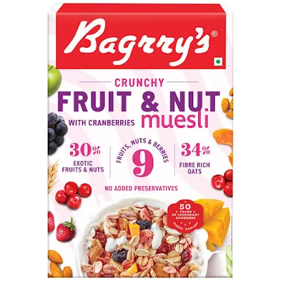 Bagrrys Crunchy Muesli - Fruit & Nut With Cranberries - 1 kg