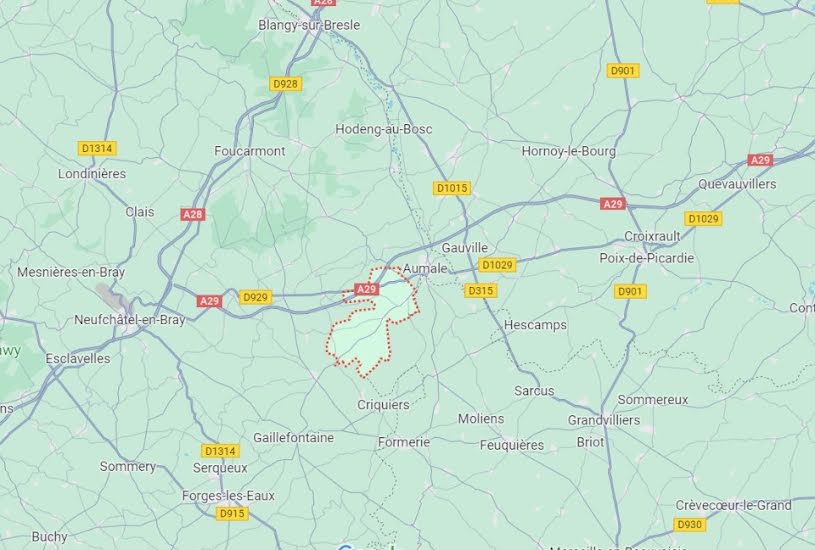  Vente Terrain + Maison - Terrain : 1 069m² - Maison : 71m² à Aumale (76390) 